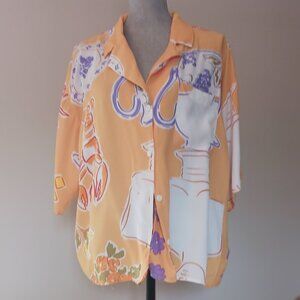 SABO Printed button- down shirt